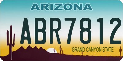 AZ license plate ABR7812