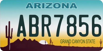 AZ license plate ABR7856