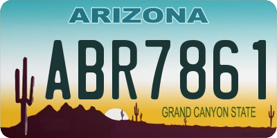 AZ license plate ABR7861