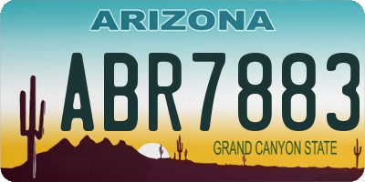 AZ license plate ABR7883