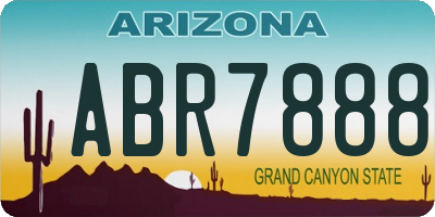 AZ license plate ABR7888