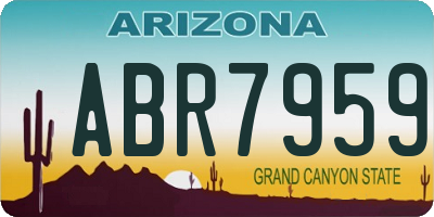 AZ license plate ABR7959