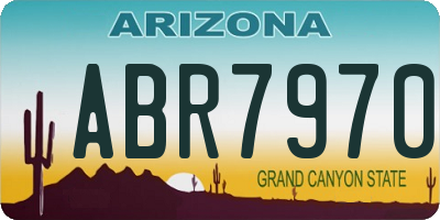 AZ license plate ABR7970