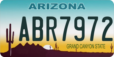 AZ license plate ABR7972