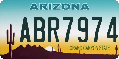AZ license plate ABR7974