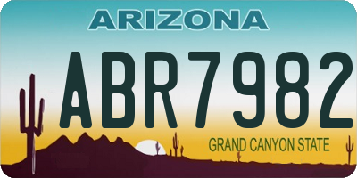 AZ license plate ABR7982