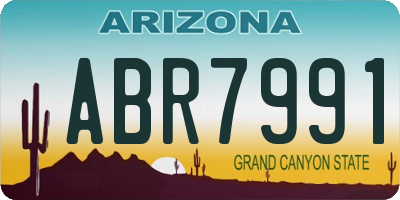 AZ license plate ABR7991