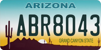 AZ license plate ABR8043