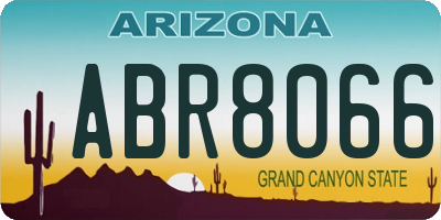 AZ license plate ABR8066