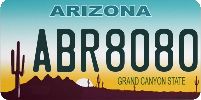 AZ license plate ABR8080