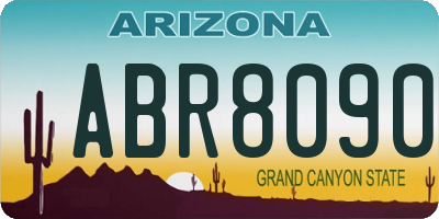 AZ license plate ABR8090