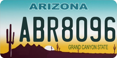 AZ license plate ABR8096