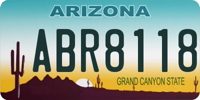 AZ license plate ABR8118