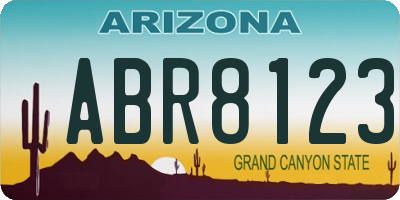 AZ license plate ABR8123