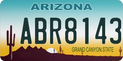 AZ license plate ABR8143