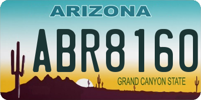 AZ license plate ABR8160