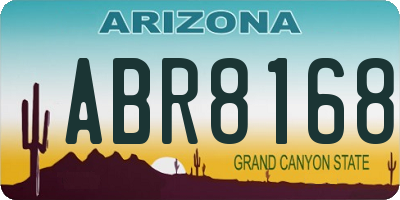 AZ license plate ABR8168