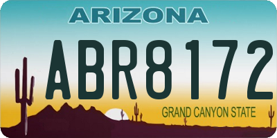 AZ license plate ABR8172
