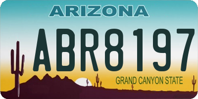AZ license plate ABR8197