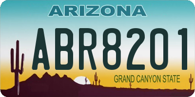 AZ license plate ABR8201