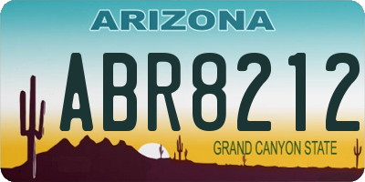 AZ license plate ABR8212