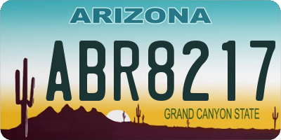 AZ license plate ABR8217