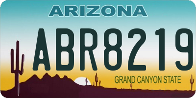 AZ license plate ABR8219