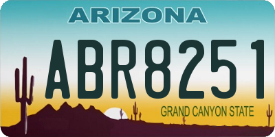AZ license plate ABR8251