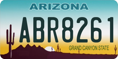 AZ license plate ABR8261