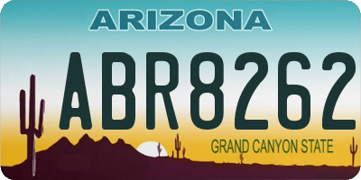 AZ license plate ABR8262