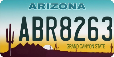 AZ license plate ABR8263