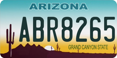 AZ license plate ABR8265