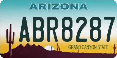 AZ license plate ABR8287