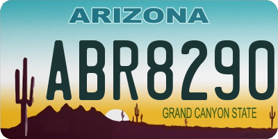 AZ license plate ABR8290