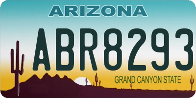 AZ license plate ABR8293