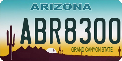 AZ license plate ABR8300