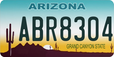 AZ license plate ABR8304