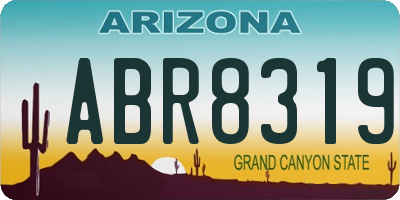 AZ license plate ABR8319