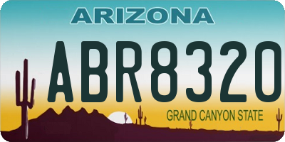 AZ license plate ABR8320