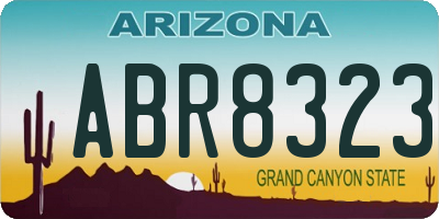 AZ license plate ABR8323