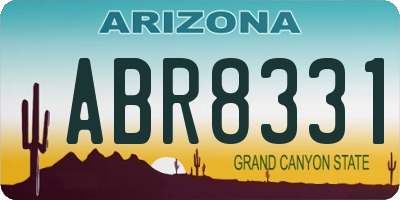 AZ license plate ABR8331
