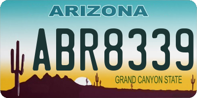 AZ license plate ABR8339