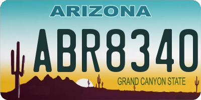 AZ license plate ABR8340
