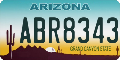 AZ license plate ABR8343