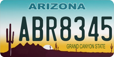 AZ license plate ABR8345