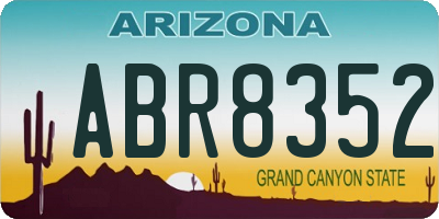 AZ license plate ABR8352