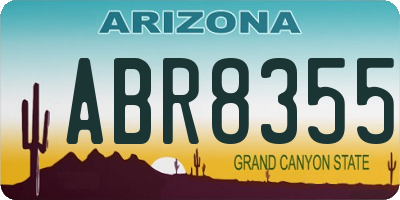 AZ license plate ABR8355