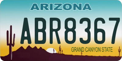 AZ license plate ABR8367
