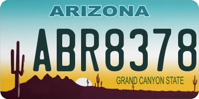 AZ license plate ABR8378