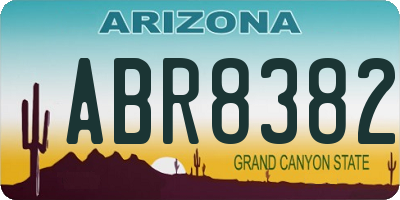 AZ license plate ABR8382